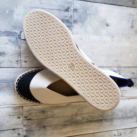 ROTHY'S The Espadrille Boardwalk Flats Ivory Black Women's - Size 13 - Picture 3 of 5
